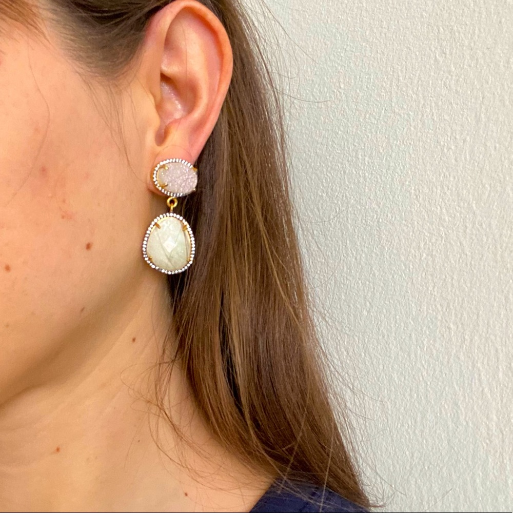 BHLDN Rose Quartz Drop Earring